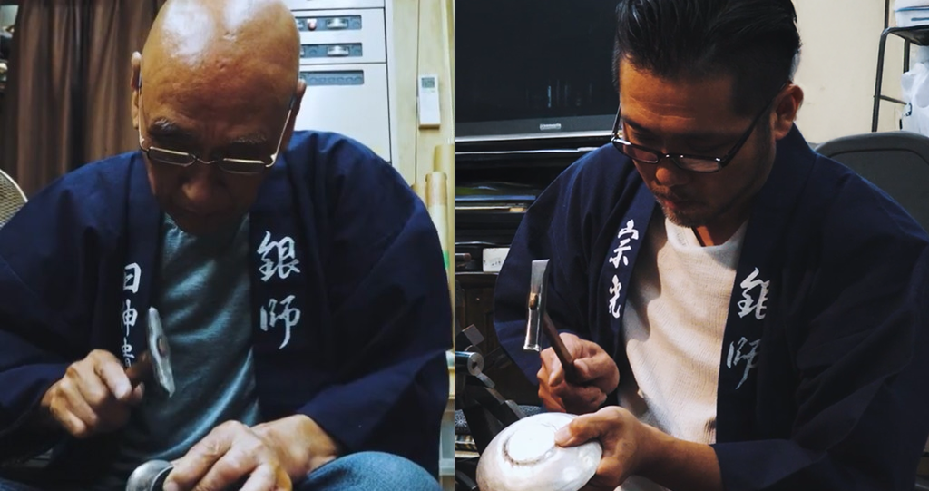 Master and father, Munetaka Kamikawa, and third-generation Munemitsu Kamikawa.